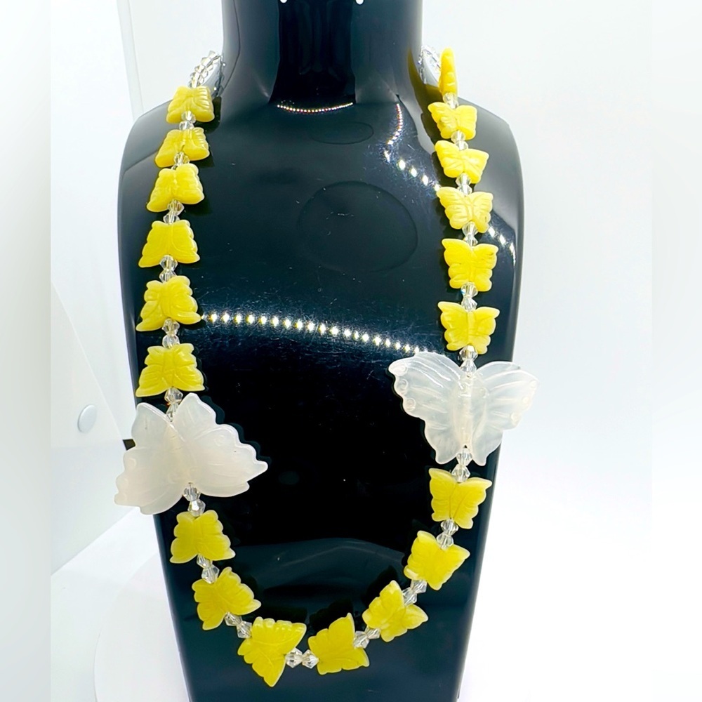 Vintage gemstone Butterfly Necklace.​​